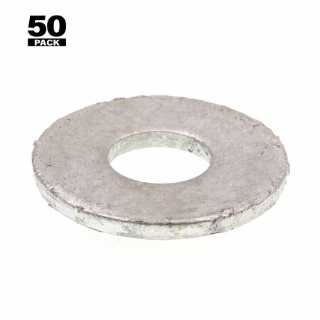 Prime-Line Flat Washers, USS, 1/2 in. X 1-3/8 in. OD, Hot Dip Galvanized Steel, 50PK 9080198